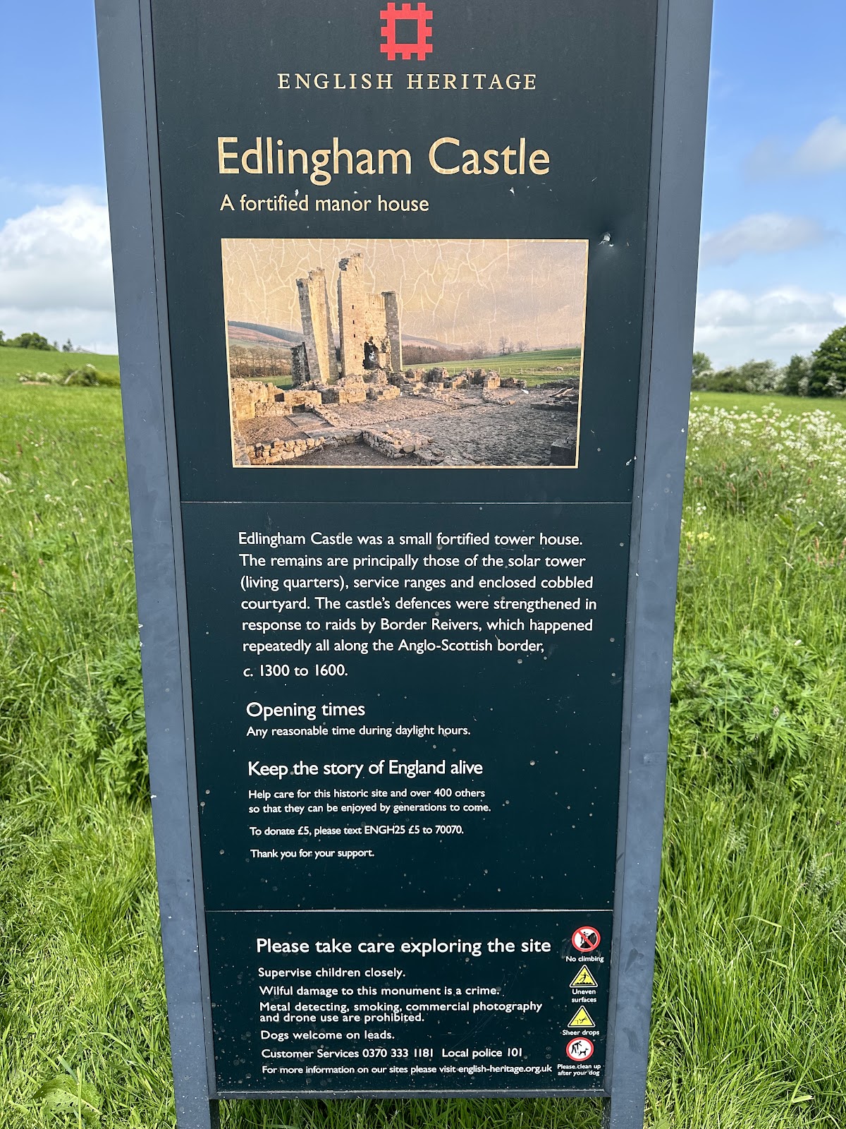 Edlingham Castle, further view